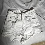 SheIn Shorts White Denim Ripped Photo 0