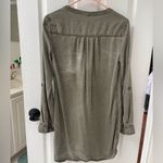 EXPRESS Lace Up Front Shirt Dress Army Green Size S Photo 1