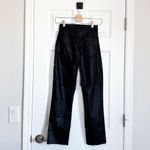 Abercrombie & Fitch Curve Love Ankle Straight High Rise Coated Jeans Black 25/0 Photo 8