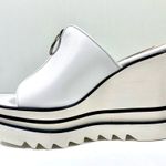 Stella McCartney Sneakelyse Platform Wedge Zip Slide Sandals White Size 40.5 EU Photo 3