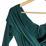 Zac Posen Emerald Green Off Shoulder Cocktail Maxi Formal Gown 10 Photo 7