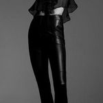ZARA  HIGH-WAISTED FAUX LEATHER LEGGINGS M Photo 1