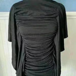 Susana Monaco NWT  Ruched Butterfly Ruched Top ~ Black ~ Small ~ VERY FLATTERING! Photo 0