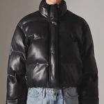 Endless Rose Cropped Puffer Jacket — Black — XS — NWT Photo 6