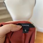 Drew  Anthropologie Rust Orange Ribbed Tie Waist Sleeveless Sheath Dress Photo 2