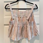 Illa Illa Striped Smocked Front Crop Top Peach Red Multicolored Size Medium NWT Photo 3
