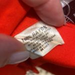 Kenar  tomato red 💯 rayon short sleeve blouse. Shoulder pads. Size Small. Photo 6