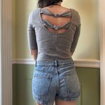Volcom Y2K bow back gray half sleeve bodysuit Photo 1