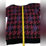 Urban Renewal Vintage 90s Houndstooth Cardigan Sweater Size Medium Dark Academia Photo 2