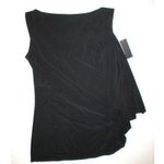 NWT New Designer Josie Natori Top Tank S Tiered Black Layered Womens Sleeveless Photo 0