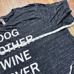 Women's Bella + Canvas Black & White "Dog Mother Wine Lover" Tee 2X Photo 4