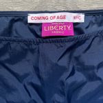 NEW Coming of Age NYC Liberty Fabric Navy Blue Sleeveless Tank Rose Trim Size L Size L Photo 3