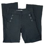 Betabrand Boot-Cut Six-Button Dress Pant Yoga Pants Black Pinstripe Size XS XSP Photo 5