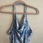 Elegant Blue Floral Maxi Dress Photo 5