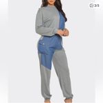 Stylish Gray and Blue Jogger Set Size L Photo 1