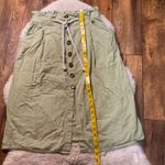 Live 4 Truth  Skirt Green Medium 100% Cotton Made In India Pocket‎ Midi Photo 2