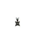 Sparkling Diamond Charm Pendant Necklace 14k White Gold Diamond Silver Photo 6