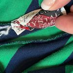 Lacoste VTG David Crystal 70s Green Blue Striped Green Dress Preppy Belted Cowl Photo 6