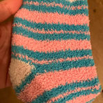 Handmade  Striped Women’s Polyester Blend Fuzzy Socks Photo 4