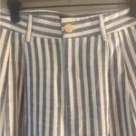 AQUA Striped Wide Leg Pants in Blue and White Photo 3