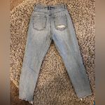 Garage  straight Jeans Size 1 Distressed Medium Wash Mid Rise Raw Hem Photo 2