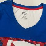 Marvel  Captain America Graphic Tee Women’s Size Large Red White Blue Stars Photo 1