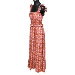 House of Harlow NEW Helena Maxi Dress in Terracotta Pink Floral Size Small Photo 4