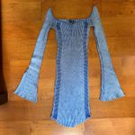 Pretty Little Thing MATERNITY BLUE KNIT CONTRAST CORSET DETAIL DRESS Photo 4
