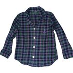 Ralph Lauren Women’s Size M Purple Green Plaid 2 Piece Logo Crest Pocket Pajamas Size M Photo 1