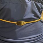 Metal Belt Stretch1970s Gold Tone Adjustable Vintage Oval Buckle Photo 2