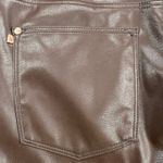 Judy Blue  Vegan Faux Leather Tummy Control Top Straight Leg Brown Pants Size 18W Photo 11