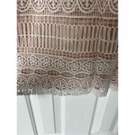 Lulus white and tan dress open back size medium bridesmaid, bachelorette party d Photo 5