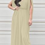 Koh Koh Womens Long V-Neck Summer Sexy Gown Grecian Photo 2