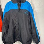 NFL Carolina Panthers Blue and Black Full Zip Windbreaker Size XL NWOT Photo 1