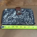 Sakroots  Artist Circle Large Zip Around Wallet multi slots Blue White see pics Photo 7