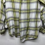 Cruel Denim 3/4 Button Women's Plaid Long Sleeve Shirt Size Small Side Pockets Green Photo 7