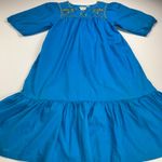 Sandy Starkman Loungewear Vintage Embroidered Nightgown Turquoise Est. Size M Blue Photo 12