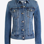 J Crew Classic Blue Denim Trucker Jacket Women's Size XXL Runs Small Photo 0