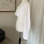 Urban Outfitters Cutest Worn / Used Extremely Cropped White Long Sleeve Top Photo 2