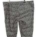 Long Tall Sally Black White Print Stretch Dress Pants Women's 16 Tall Photo 3