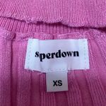 superdown Alora Pink Sleeveless Ribbed Knit Turtleneck Wrap Crop Top Size XS Photo 3