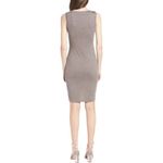 Leith NWT  Ruched Bodycon Sleeveless Mini Dress Tan Dusk Heather Knit Size XL NEW Photo 7