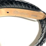 Brighton Horsebit Old Money Black Croc Print Belt Silver Western Style Photo 1