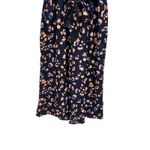 Hutch  Leopard‎ Print Jumpsuit Wide Leg Ruffle Navy Blue Size Medium Photo 3