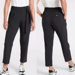 Athleta  | Black Skyline II Featherweight Paper Bag Ankle Pants | Size 4 Photo 1