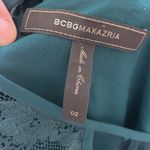 BCBGMAXAZRIA  Jayla Green Swiss Polka Dot Sheer Overlay Lace Dress 2 Photo 9