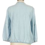 White House | Black Market  Lace-Up Light Denim V-Neck - Women's Size Small NWT Photo 1