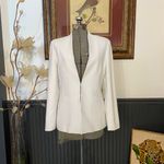 Alice + Olivia  Classics Jerri Collarless White Blazer Minimal Office- Sz 10 🧡🎀 Photo 2