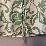 Alice Blue ⭐️ cream and green floral tie front puff sleeve blouse size xl Photo 9