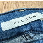PacSun  | Distressed Raw Hem Blue Denim High Rise Jeggings Photo 2
